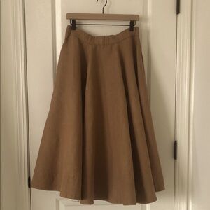 NEW Son de Flor Classic Full Circle Twill Linen Skirt